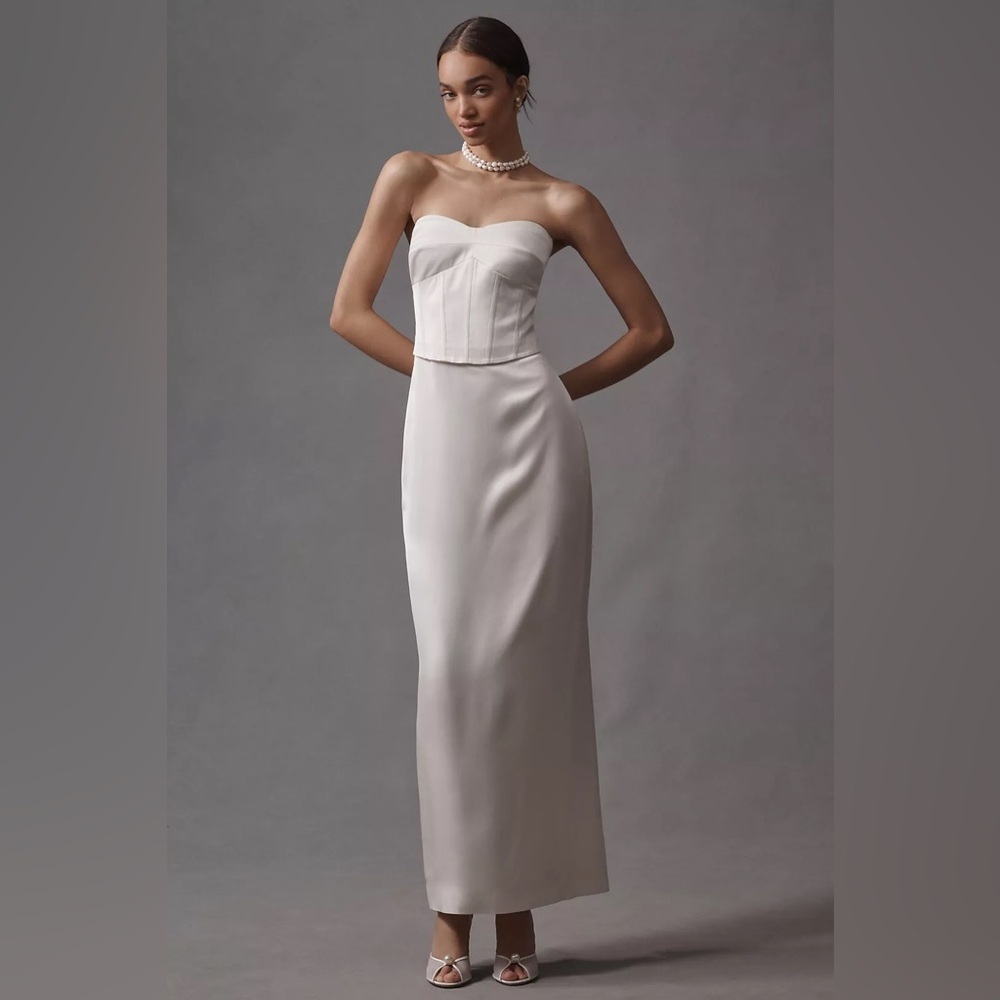 NEW NWT Reformation Ariyah Corset Satin Maxi Wedding Bridal Dress Gown